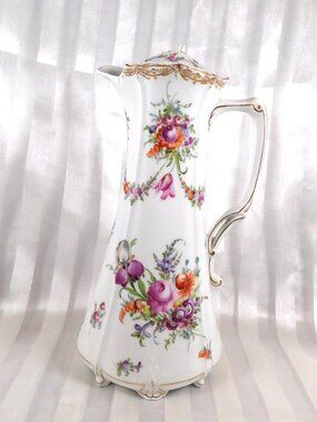 Dresden Floral Chocolate Pot-Damaged # 26100